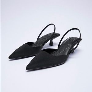 Zara Kitten Heel Mule Sandal